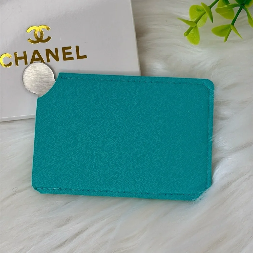 CHANEL Teal Mirror‎ & Card Holder